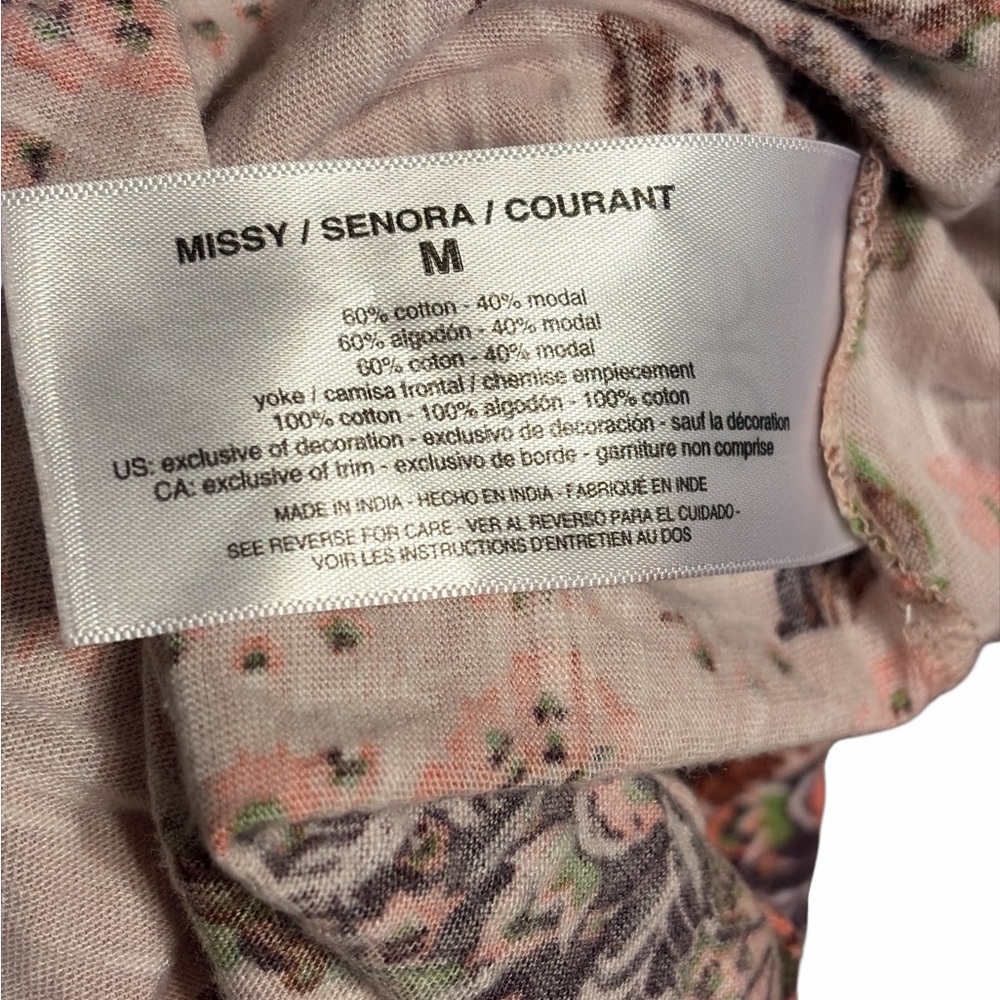 Vintage America Floral Blouse in Pink and Purple - Picture 5 of 7